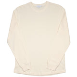 Sunspel - Long Sleeve Crew Neck Waffle T-shirt - Off White