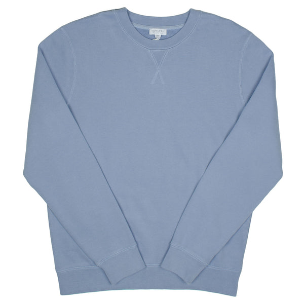 Sunspel - Loopback Sweatshirt - Blue Sky