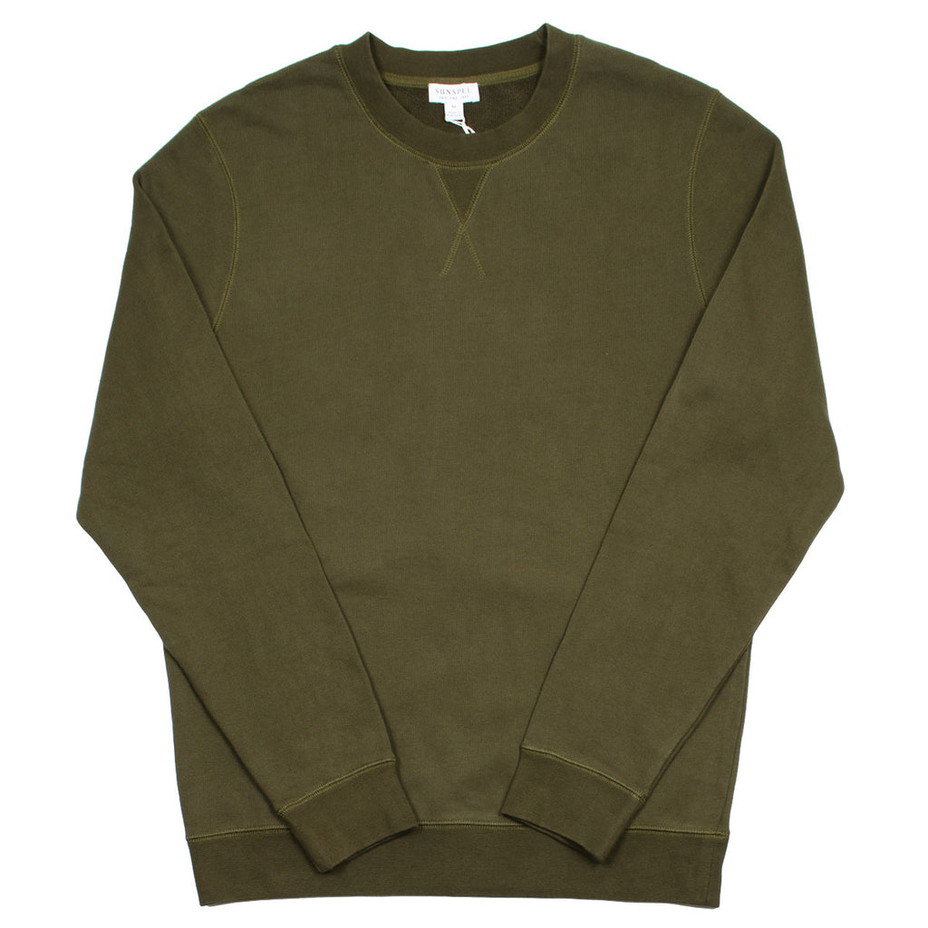Sunspel - Loopback Sweatshirt - Military Green