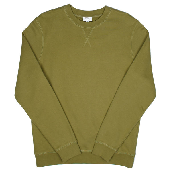 Sunspel - Loopback Sweatshirt - Olive