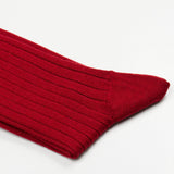 Sunspel - Merino Rib Socks - Madder (Red)