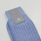 Sunspels - Merino Rib Socks - Woad (Light Blue)