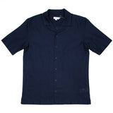 Sunspel - Short Sleeve Collar Shirt - Navy