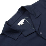 Sunspel - Short Sleeve Collar Shirt - Navy