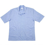Sunspel - Short Sleeve Leisure Shirt - Blue Linen
