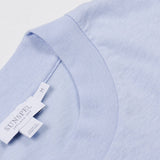 Sunspel - Short Sleeve Relaxed Slub Cotton Crew Neck T-shirt - Sky