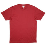 Sunspel - Short Sleeve Riviera Crew Neck T-shirt - Cherry Red Melange