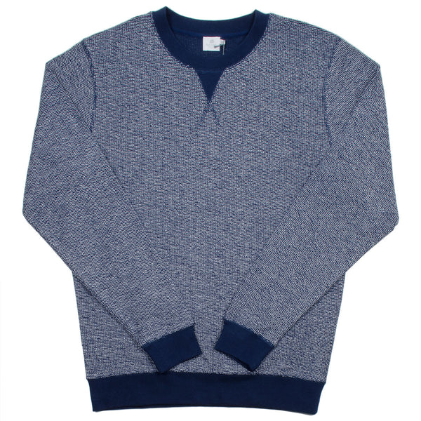 Sunspel - Top Reversed Crewneck Sweatshirt - Navy Melange