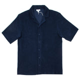 Sunspel - Towelling Camp Collar Shirt - Navy
