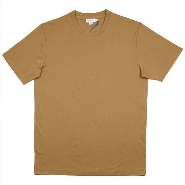 Sunspel - Short Sleeve Riviera Crew Neck T-shirt - Camel