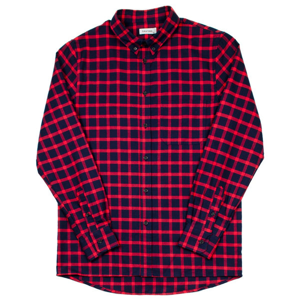 Toka Toka - Peter Check Shirt - Navy / Red