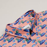 Toka Toka - Ringo Short Sleeve Shirt - Salmon Golf Print