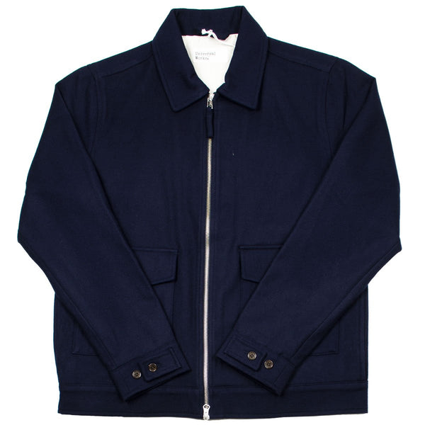 Universal Works - Battleman Jacket Twill Wool - Navy