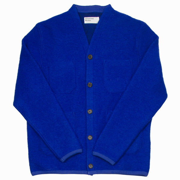 Universal Works - Cardigan Wool Fleece - Blue