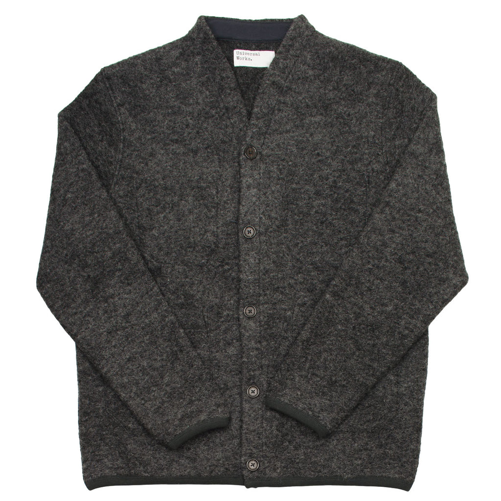 Universal Works - Cardigan Wool Fleece - Charcoal