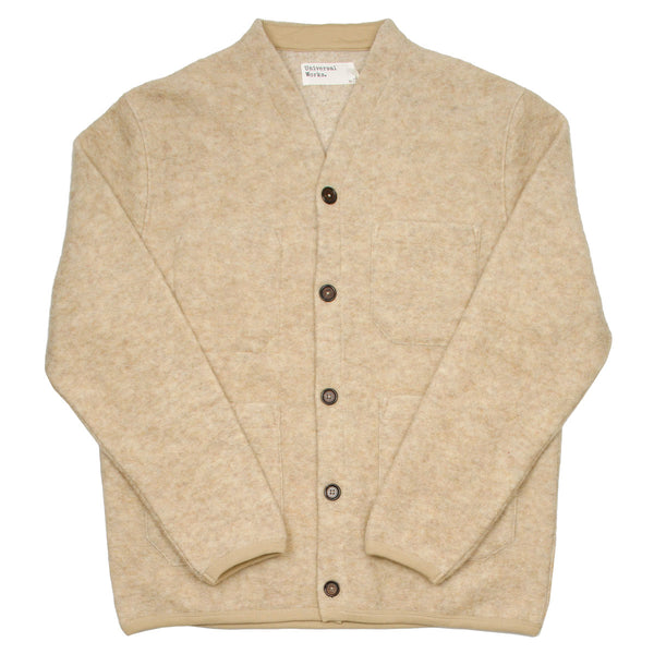 Universal Works - Cardigan Wool Fleece - Stone