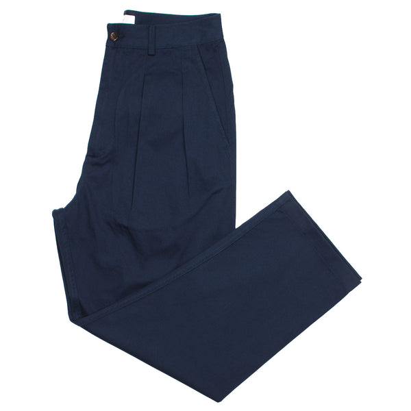 Universal Works - Double Pleat Pant Twill - Navy