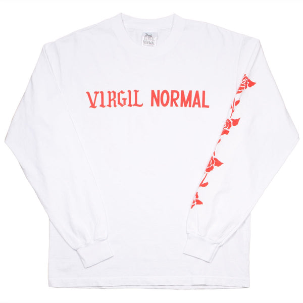 Virgil Normal - Roses LS T-shirt - White